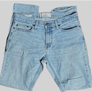 (29x32) Hollister Mens Jeans Straight Skinny Slight Stretch Blue Classic Denim